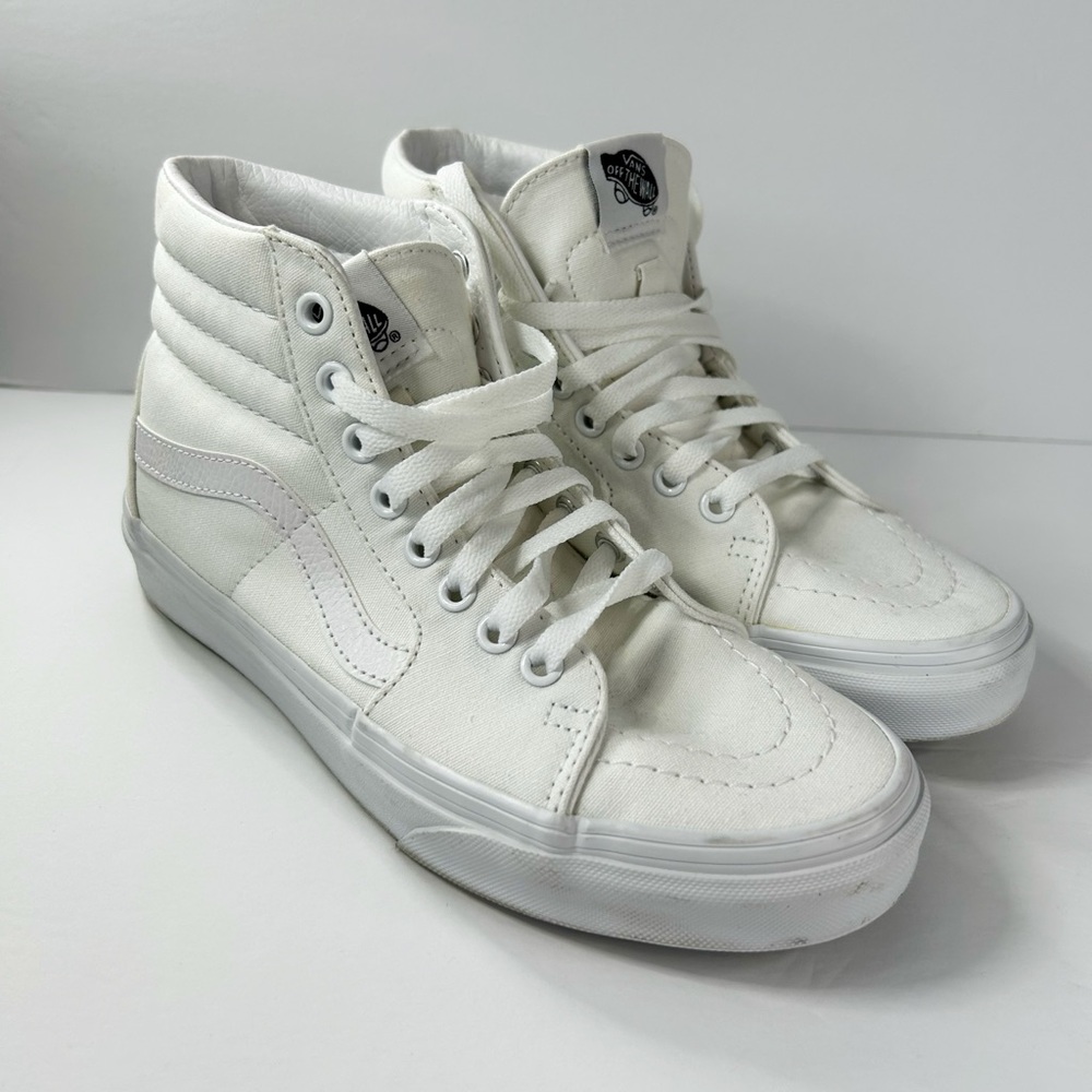 Vans Sk8 White High Tops